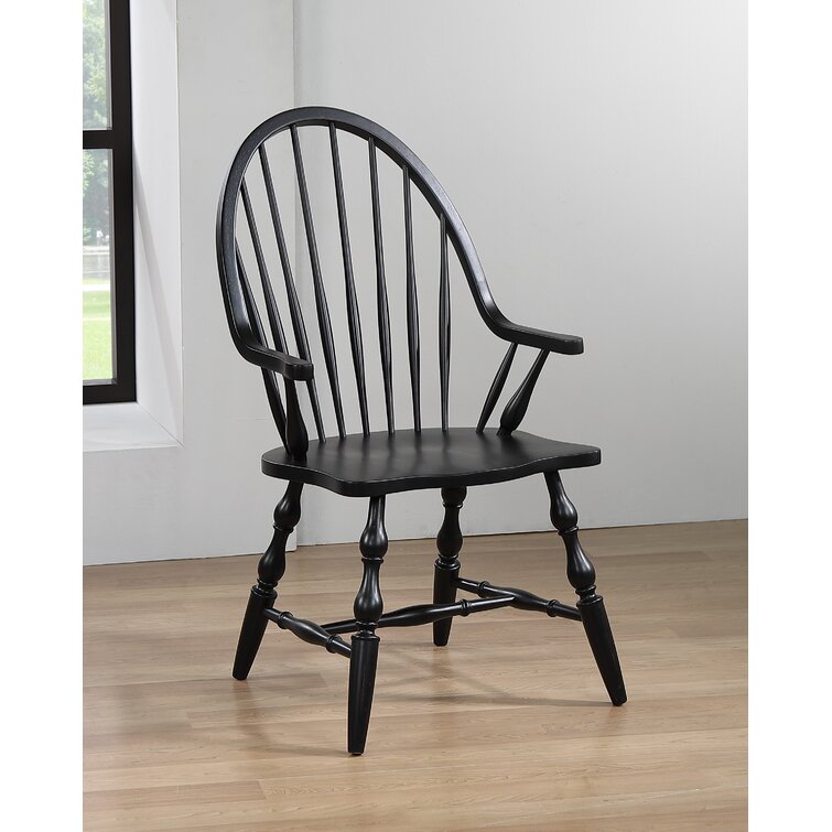 Spindle solid wood windsor back arm chair new arrivals